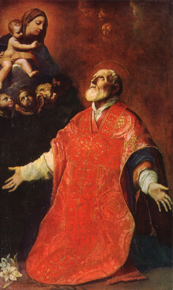 Guido Reni, Philippe Neri, huile sur toile, Rome, église Saine Maria in Vallicella, 1614.