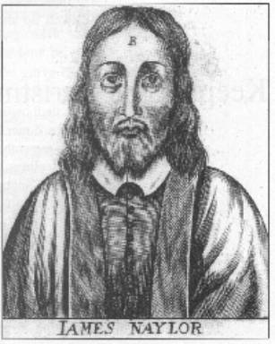 James Nayler avec un « B » (pour blasphemer) imprimé au fer rouge sur son front