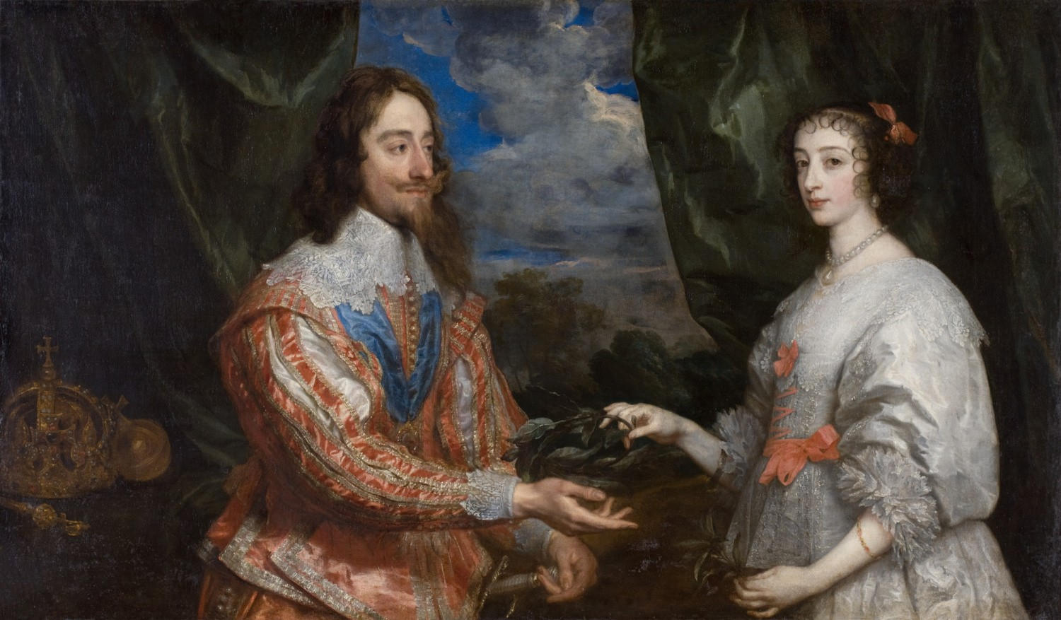 Antoine Van Dyck, ; Portrait de Charles Ier et d’Henriette-Marie, 1632. Musée épiscopal de Kroměříž, République tchèque.